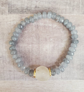 Recycled Glass | Agate Bracelet