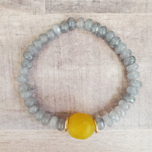 Recycled Glass | Agate Bracelet
