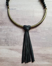Load image into Gallery viewer, Beaded Collar + Tassel Necklace
