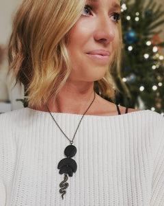 Snake + Clay Necklace