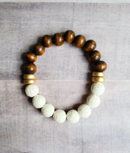 Load image into Gallery viewer, Lava Stone | Wood Bracelet
