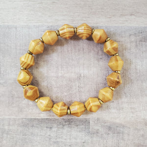 Wood | Gold Bracelet