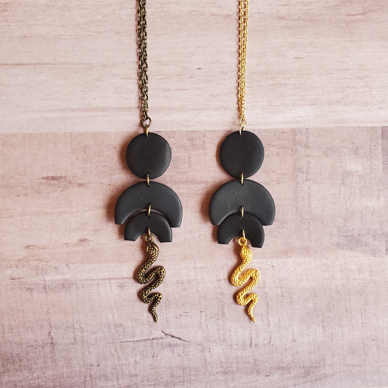 Snake + Clay Necklace